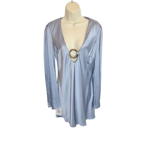 Stone Cold Fox Bobby Mini Dress Dusty Blue NWT - Size M - Picture 3 of 10